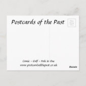 Oud Briefkaart - Comic - Golf - Hole in One (Achterkant)