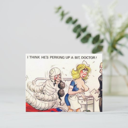 Oud Briefkaart - Comic, Medical (Staand voorkant)