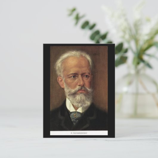 Oud Briefkaart - componisten - Tchaikovsky (Staand voorkant)
