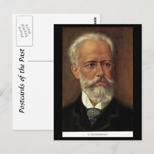 Oud Briefkaart - componisten - Tchaikovsky (Voorkant / Achterkant)