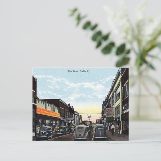 Oud Briefkaart - Corbin, Kentucky, VS (Staand voorkant)