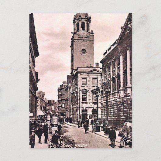 Oud Briefkaart - Corn Street, Bristol (Voorkant)
