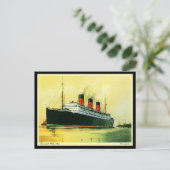 Oud Briefkaart - Cunard Liner "Berengaria". (Staand voorkant)