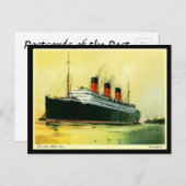 Oud Briefkaart - Cunard Liner "Berengaria". (Voorkant / Achterkant)