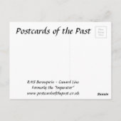 Oud Briefkaart - Cunard Liner "Berengaria". (Achterkant)