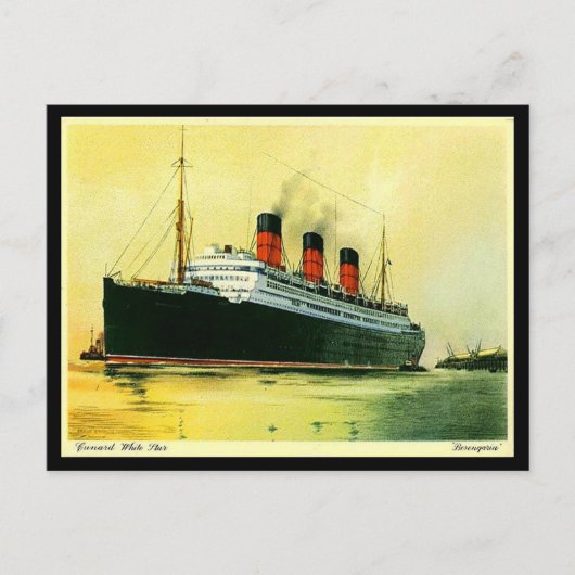 Oud Briefkaart - Cunard Liner "Berengaria". (Voorkant)