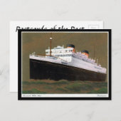 Oud Briefkaart - Cunard White Star Liner "Britanni (Voorkant / Achterkant)