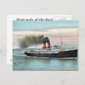 Oud Briefkaart - DAR Steamer, Yarmouth, NS (Voorkant / Achterkant)