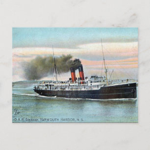 Oud Briefkaart - DAR Steamer, Yarmouth, NS