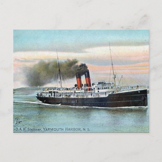 Oud Briefkaart - DAR Steamer, Yarmouth, NS (Voorkant)