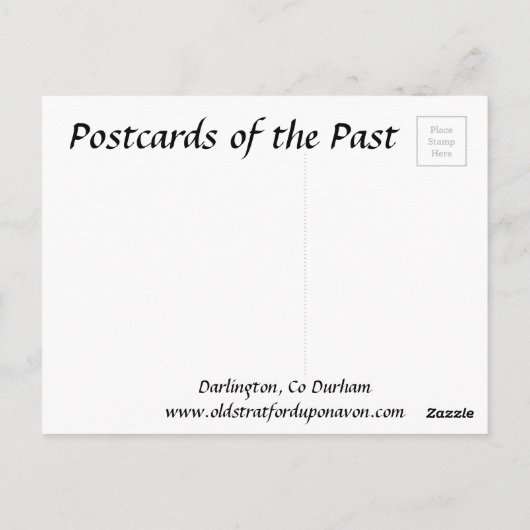 Oud Briefkaart - Darlington, Co Durham (Achterkant)