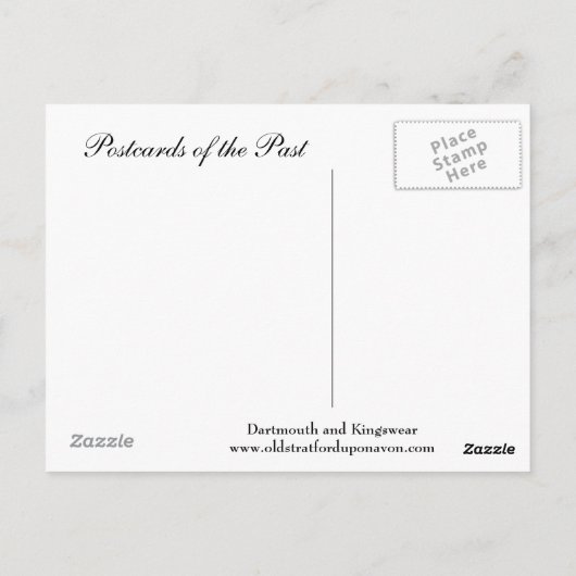 Oud Briefkaart - Dartmouth en Kingskleding (Achterkant)