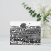 Oud Briefkaart - De Paddock, Doncaster Racecursus (Staand voorkant)