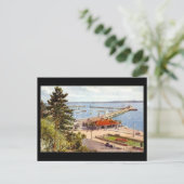 Oud Briefkaart - De pier, Torquay (Staand voorkant)