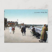 Oud Briefkaart - De promenade, Whitley Bay (Voorkant)