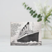 Oud Briefkaart - de Steamer "Titanic". (Staand voorkant)