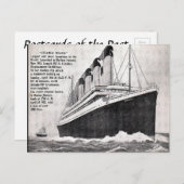 Oud Briefkaart - de Steamer "Titanic". (Voorkant / Achterkant)
