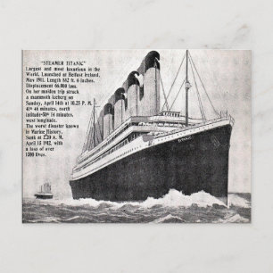 Oud Briefkaart - de Steamer "Titanic".