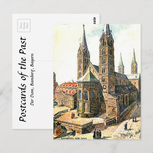 Oud Briefkaart - Der Dom, Bamberg, Bayern (Voorkant / Achterkant)