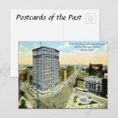 Oud Briefkaart - Detroit, Michigan, VS (Voorkant / Achterkant)