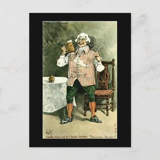 Oud Briefkaart, Dickens, "Barnaby Rudge" Briefkaart (Voorkant)