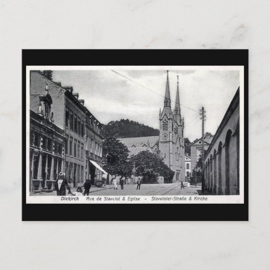 Oud Briefkaart - Diekirch, Luxemburg (Voorkant)