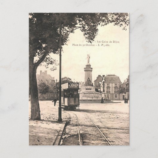 Oud Briefkaart - Dijon, Frankrijk (Voorkant)