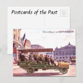 Oud Briefkaart - Dion-Bouton-bus in Parijs (Voorkant / Achterkant)