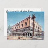 Oud Briefkaart - Doge's Palace, Venetië (Voorkant / Achterkant)