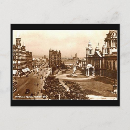 Oud Briefkaart - Donegall Square, Belfast (Voorkant)