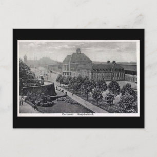 Oud Briefkaart - Dortmund, Duitsland - Spoorwegsta