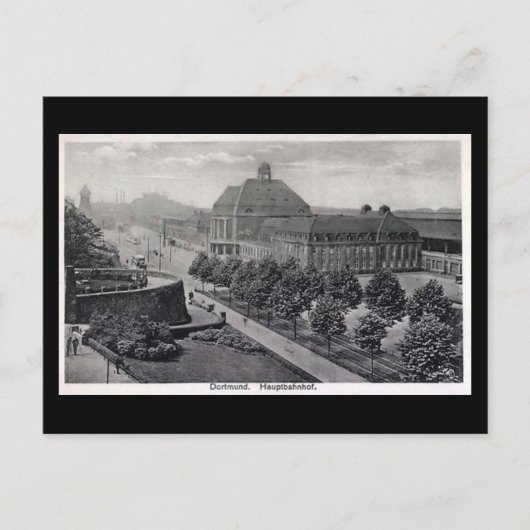 Oud Briefkaart - Dortmund, Duitsland - Spoorwegsta (Voorkant)