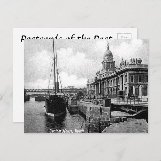 Oud Briefkaart - Douane House, Dublin (Voorkant / Achterkant)