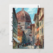 Oud Briefkaart - Duomo, Florence, Italië (Voorkant / Achterkant)