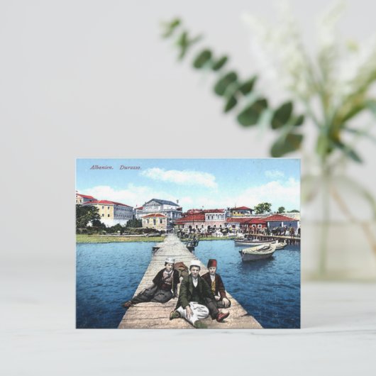 Oud Briefkaart - Durazzo/Durres, Albanië (Staand voorkant)