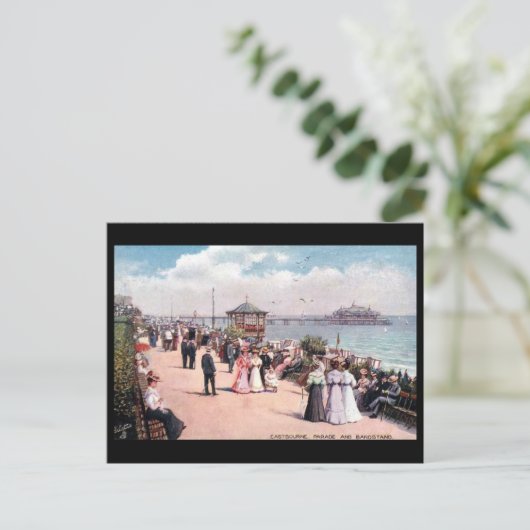 Oud Briefkaart - Eastbourne, Sussex. (Staand voorkant)