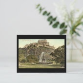 Oud Briefkaart, Edinburgh Castle en Ross Fountain Briefkaart (Staand voorkant)
