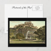 Oud Briefkaart, Edinburgh Castle en Ross Fountain Briefkaart (Voorkant / Achterkant)