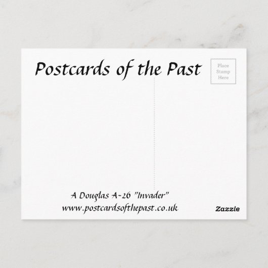 Oud Briefkaart - een Douglas A-26 Vader (Achterkant)