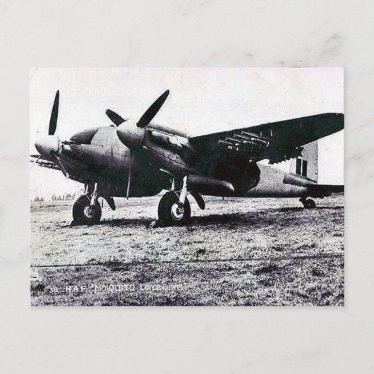 Oud Briefkaart - een RAF Mosquito (Voorkant)