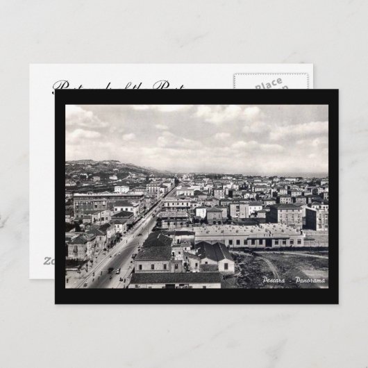 Oud Briefkaart - een Uitzicht Pescara (Voorkant / Achterkant)