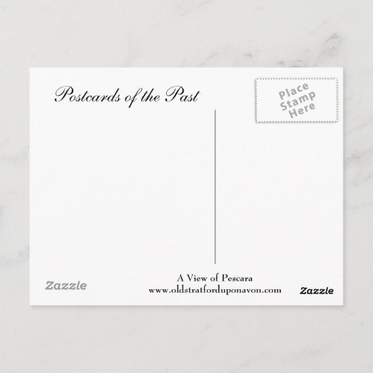 Oud Briefkaart - een Uitzicht Pescara (Achterkant)