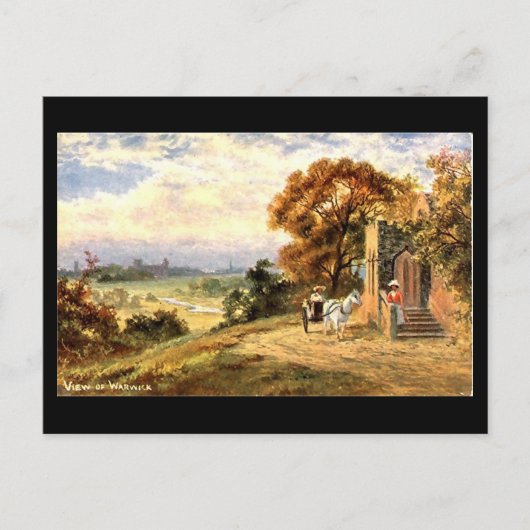 Oud Briefkaart, een Uitzicht Warwick Briefkaart (Voorkant)