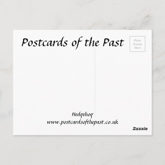 Oud Briefkaart - Egel (Achterkant)