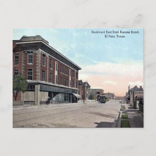 Oud Briefkaart - El Paso, Texas (Voorkant)