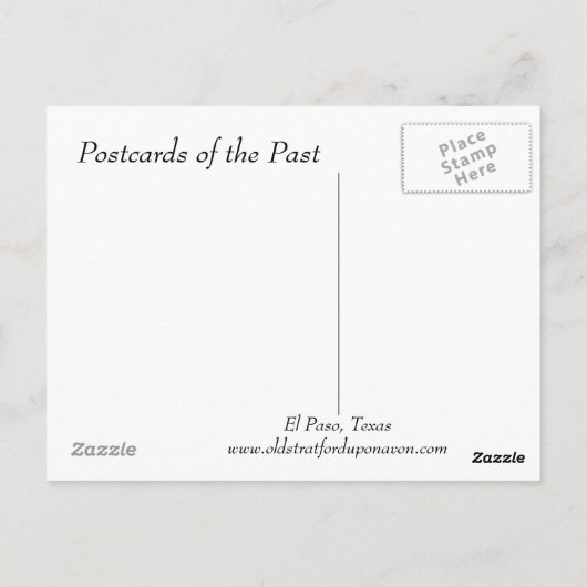 Oud Briefkaart - El Paso, Texas (Achterkant)