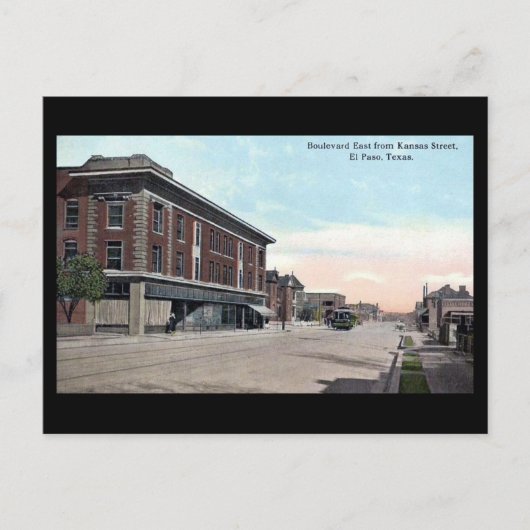 Oud Briefkaart - El Paso, Texas (Voorkant)