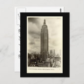 Oud Briefkaart, Empire State Building, New York Ci Briefkaart (Voorkant / Achterkant)