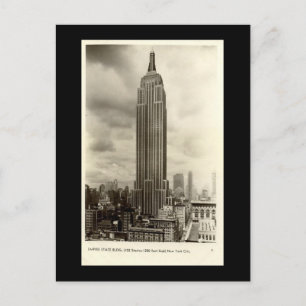 Oud Briefkaart, Empire State Building, New York Ci Briefkaart