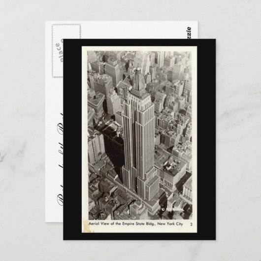 Oud Briefkaart - Empire State Building, NYC (Voorkant / Achterkant)